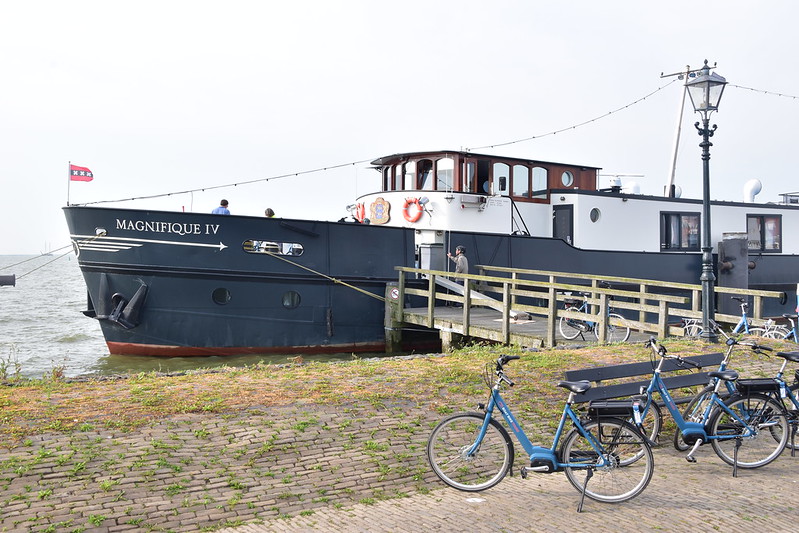 The Magnifique IV drifting down the water offers a luxurious way to travel and view the picturesque Dutch waterways.