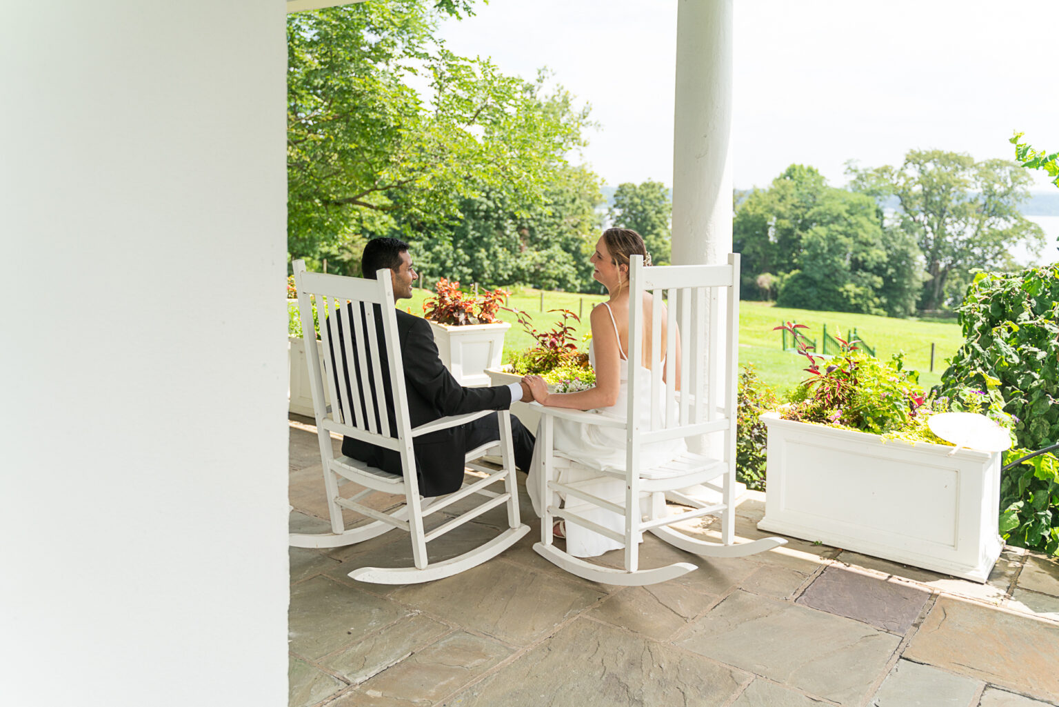 Every location at River Farm offers a picturesque backdrop for a wedding moment, with its lush gardens, sweeping views of the Potomac River, and historic manor house providing endless opportunities for capturing unforgettable memories.