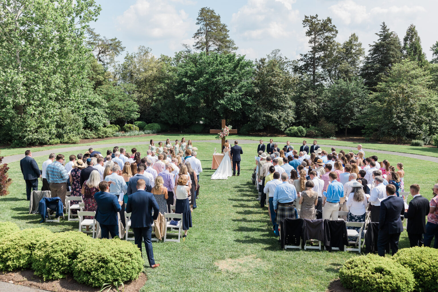 Every location at River Farm offers a picturesque backdrop for a wedding moment, with its lush gardens, sweeping views of the Potomac River, and historic manor house providing endless opportunities for capturing unforgettable memories.