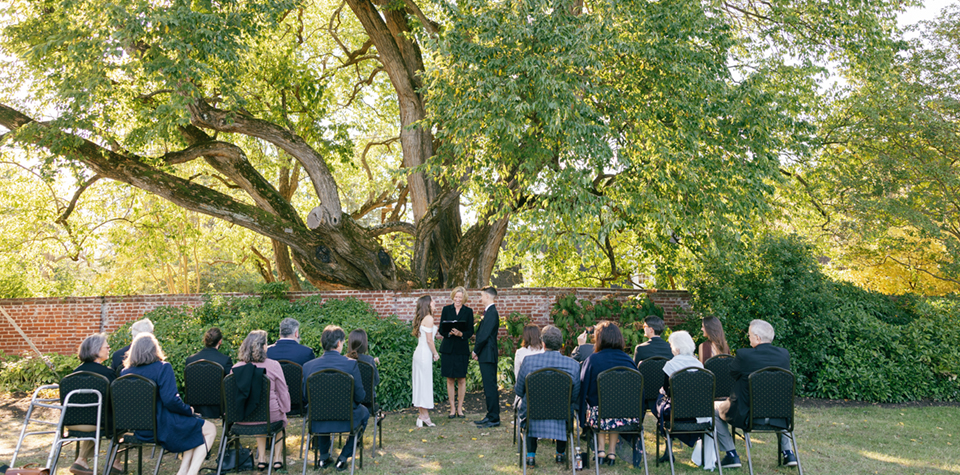 River Farm in Alexandria, Virginia is the ideal event venue for an outdoor event surrounded by beautiful gardens. The giant Osage orange tree makes is a magnificent natural setting for any event.